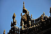 Myanmar - Mandalay, Shwenandaw Kyaung (the Golden Palace) a wonderful example of the Burmese unique teak architecture and wood-carving art. 